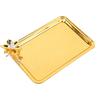 Table Serving Tray European Style Light Luxury Decorative Rectangular Food Service Tray with Floral