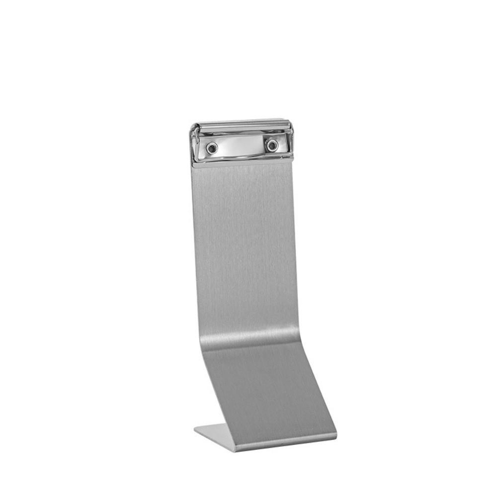 Portable Receipt Holder Stainless Steel Bill Clip Simple Menu Clip Stand Desktop Use Silver-S