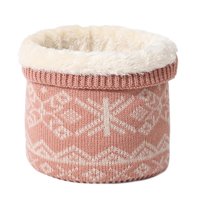 Thick Knit Fleece-Lined Snood: Winter Neck Warmer for Outdoor Cycling