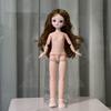 Fashion European Supermodel Nude Doll Curly Hair Dress Up 1/6 Doll Model 30cm Dark Skin Action Figure Body Children Gift