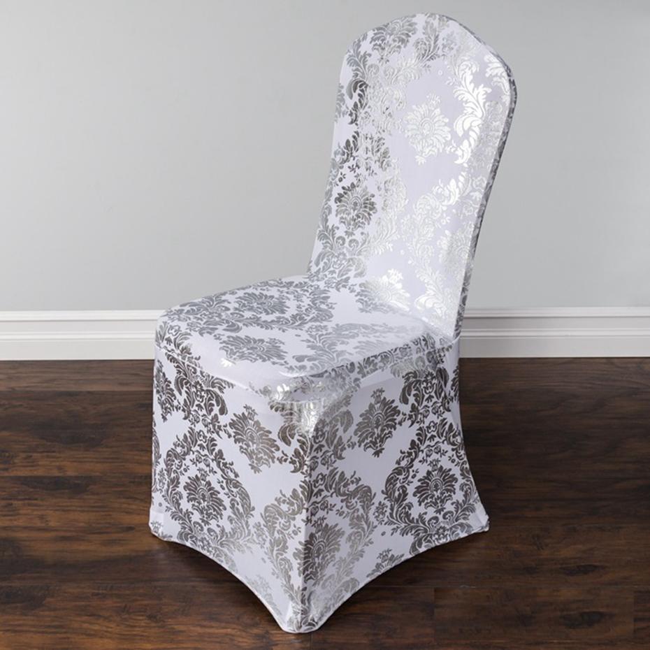 

Wedding Decoration Printed Spandex Chair Cover Gold Pattern Design Birthday Party Dining Room Hotel Banquet Holiday Festival 45*45*90CM