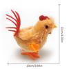 Simulation Big Rooster Wind-Up Toy Chicken Clockwork Plush Jumping Toy Easter Gift Kid Educational Interactive Toy Birthday Gift
