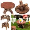 Scene Model Fairy Garden Decor Dollhouse Ornament Micro Landscapes Park Chair Figurines Mini Bench Miniature Stools Table