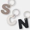 Slip-On Alphabet Keychain N White JAK-1401 Made In Japan Monotone Gift