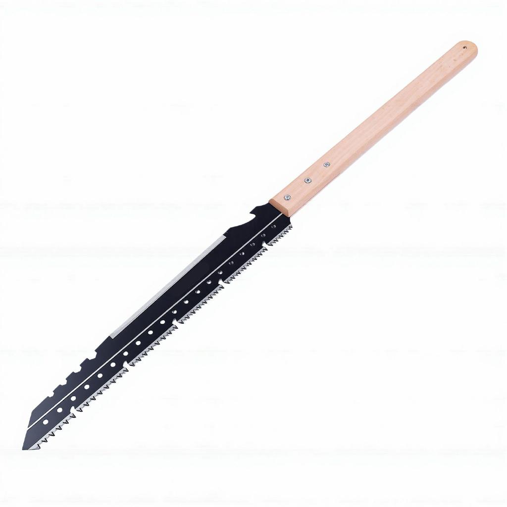 Hand Long Saw with Leather Sheath 77CM Multifunction Wooden Handle Pruning Saw for Camping Gardening Outdoor Work