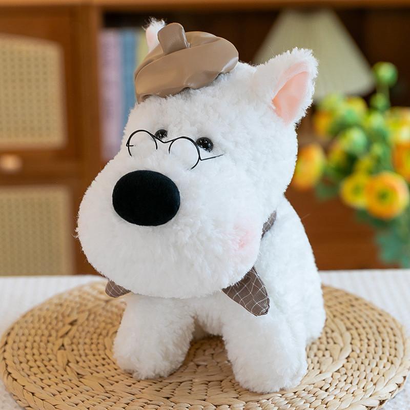 Highland Dog West Plush Doll With Realistic Design Fluffy Healing Doll Cotton Pp