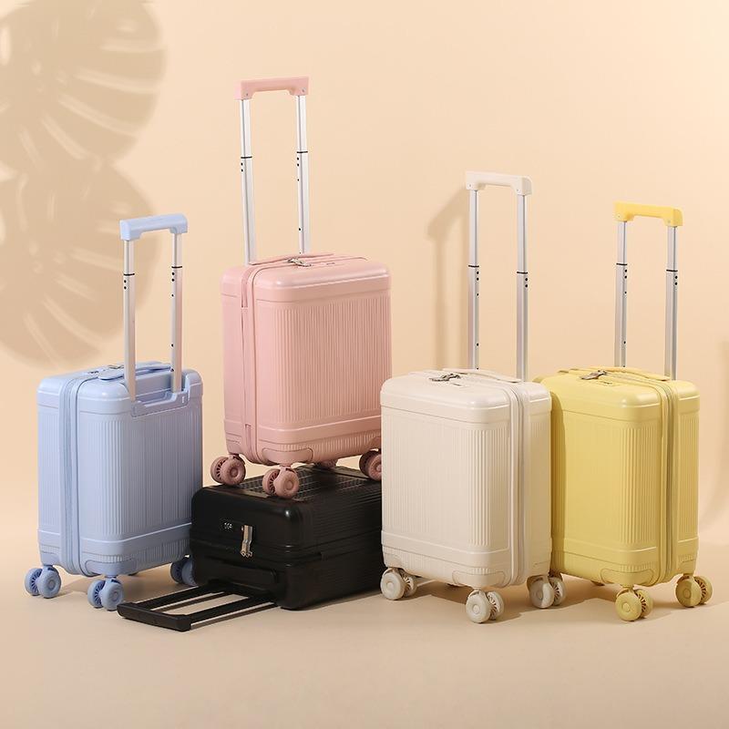 16-Inch Leather Carry-On Suitcase with Universal Wheels - Trolley Case for Men and Women