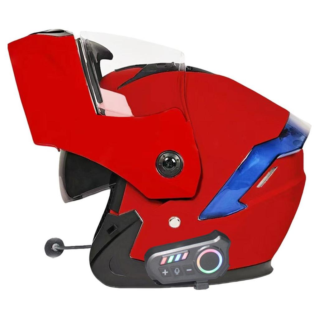 Bluetooth Double Visor Flip-up Motorcycle Helmet with 3C Certification