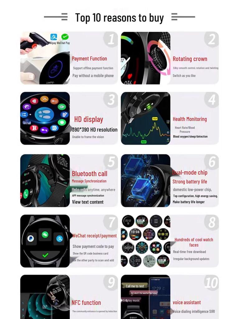 Smartwatch Watch5 Sport: Multifunctional OLED HD Screen with Bluetooth