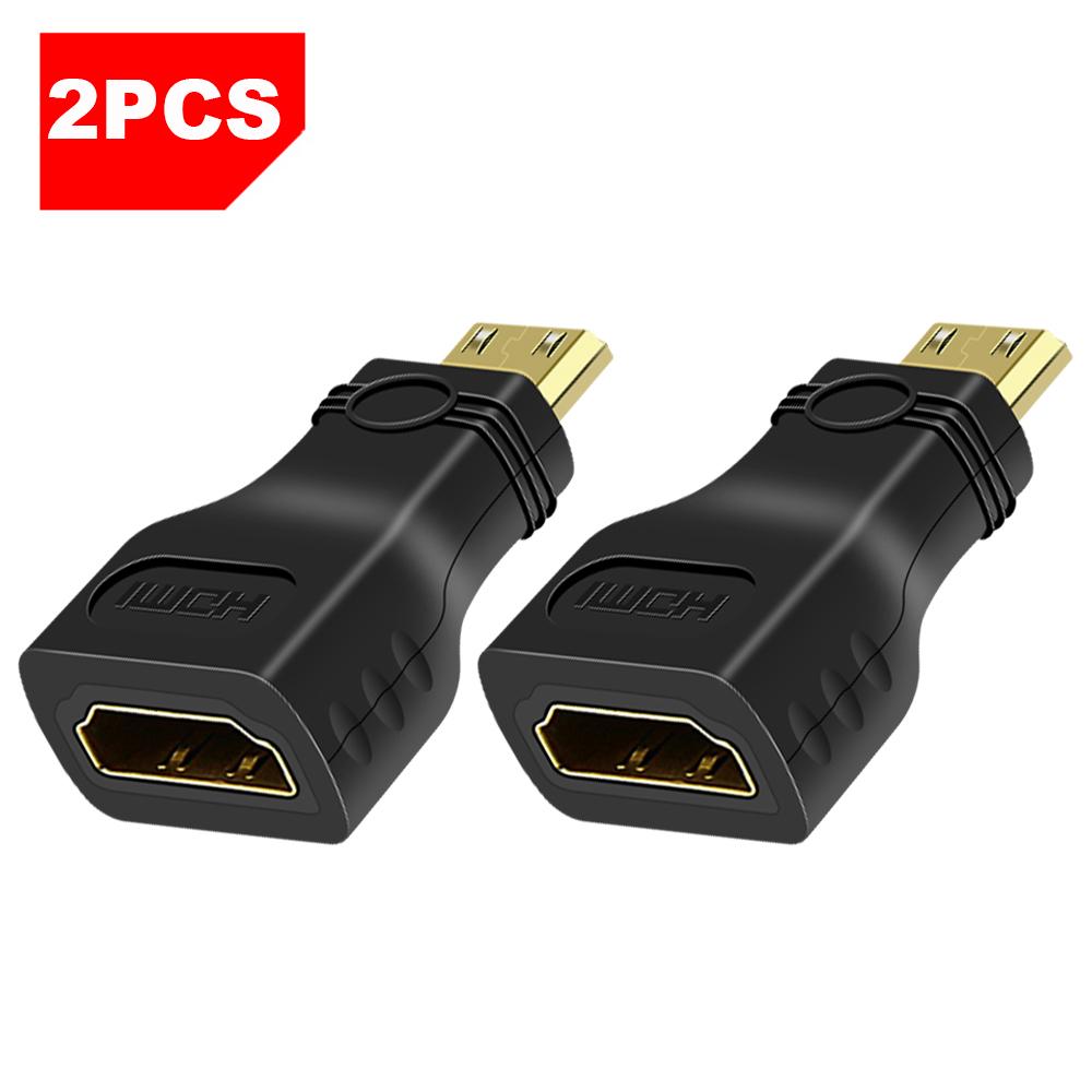 

MINI HDMI MALE TO HDMI A FEMALE АДАПТЕР преобразователь HDMI в MINI HDMI Adatper 1080 P 2K 4K ДЛЯ MINI PC HDTV HD CAMERA 5504 2PCS