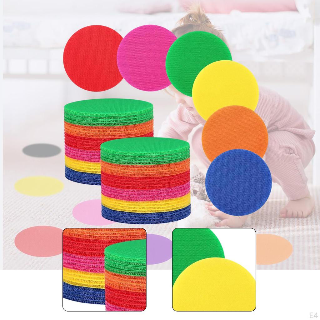 Markers Carpet Sticker 10cm Bright Colors Personal Floor Dots Marker for Yoga Exercise Gaming