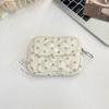 Korean Style Floral Coin Purse Kawaii Mini Canvas Storage Bag Small Makeup Lipstick Bag  Students