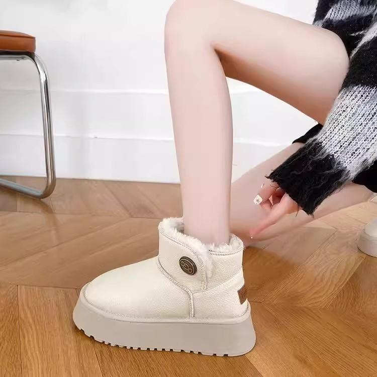 Dadong Anti-platform Snow Boots Women's 2025 Winter New Fur Integrated Short Boots Thickened Non-slip Northeast Cotton Shoes