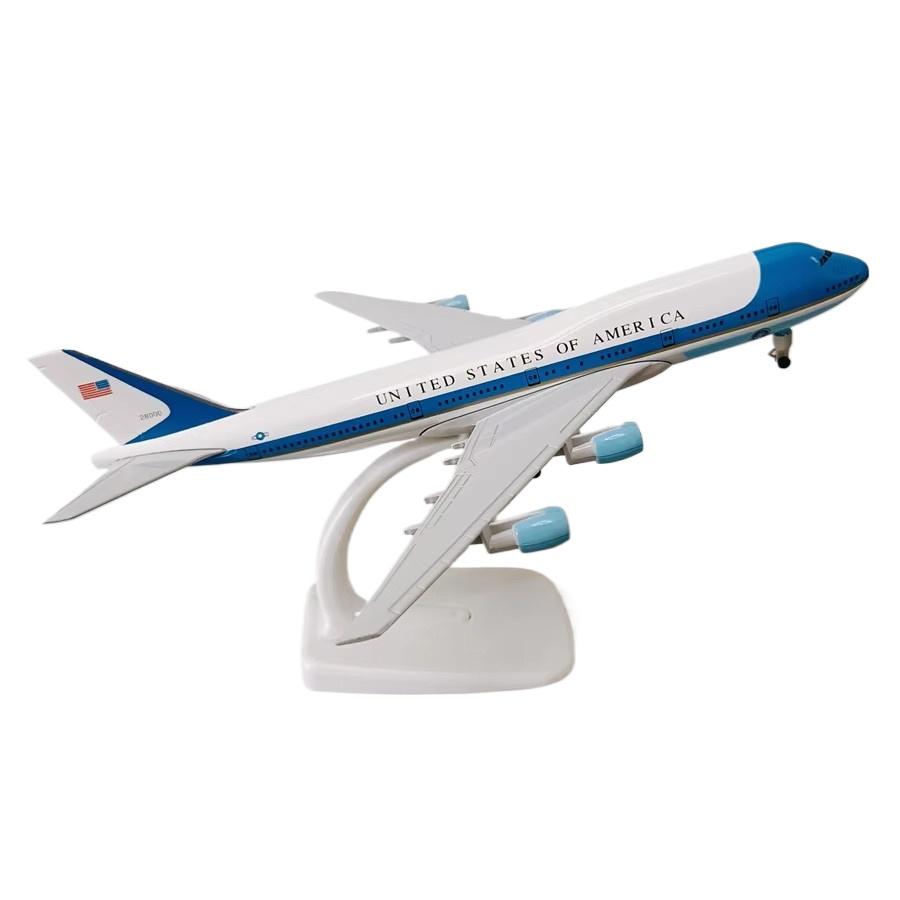 

20cm B747 Air Force One Airline Model Plane 747 Die-casting Replica Alloy Metal Airplane Toys & Landing Gear Hobby Series