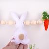 Safe User Friendly Materials Easter Rabbit Hanging Garlands with Wood Beads Nonwoven Fabric for Family and Pet Safe Space