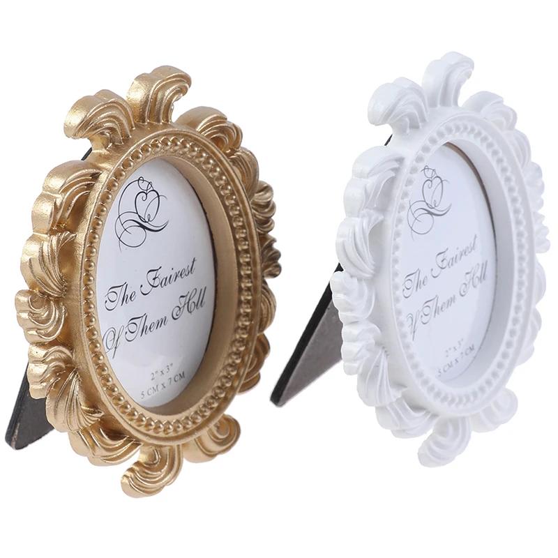 NewNordic Style 1pc Flower Photo Frame Wedding Home Decor Desktop Bronze Design Vintage Picture Frame Small Baroque Photo Holder