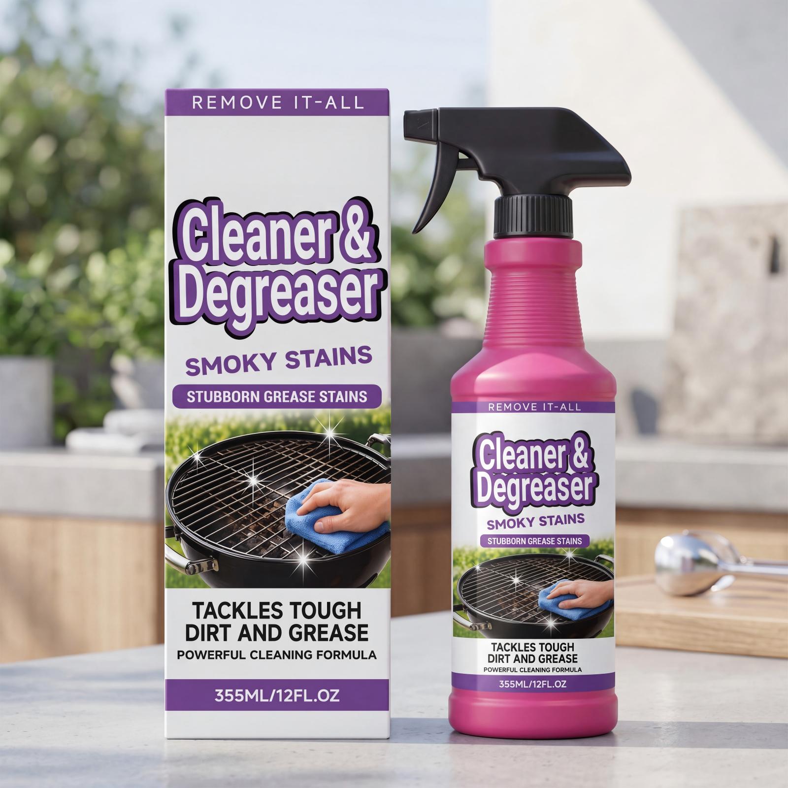 

Grill Cleaner and Degreaser for Smoky Stains and Stubborn Grease 355ml Powerful Cleaning Formula for Barbecue Ovens Cookware and Outdoor Grills One Size білий