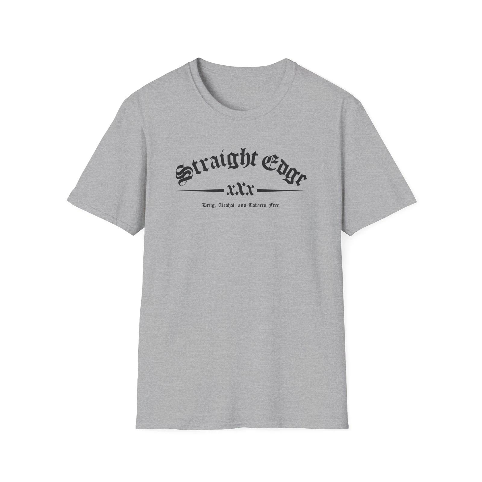 

Straight Edge T-Shirt, Hardcore Punk Dare xXx sXe Sober Clean AA NA Rock S