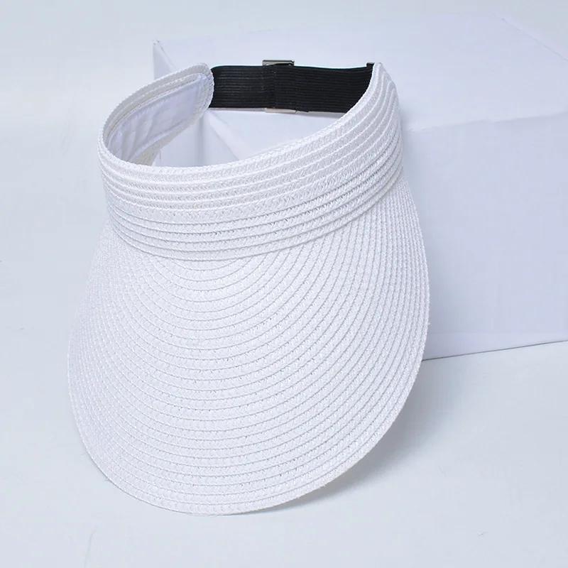 

Brand Oohmy Straw Sun Hat UPF50+ Wide Brim Visor for Women Beach Foldable Ponytail with UV Protection Cap One Size белый