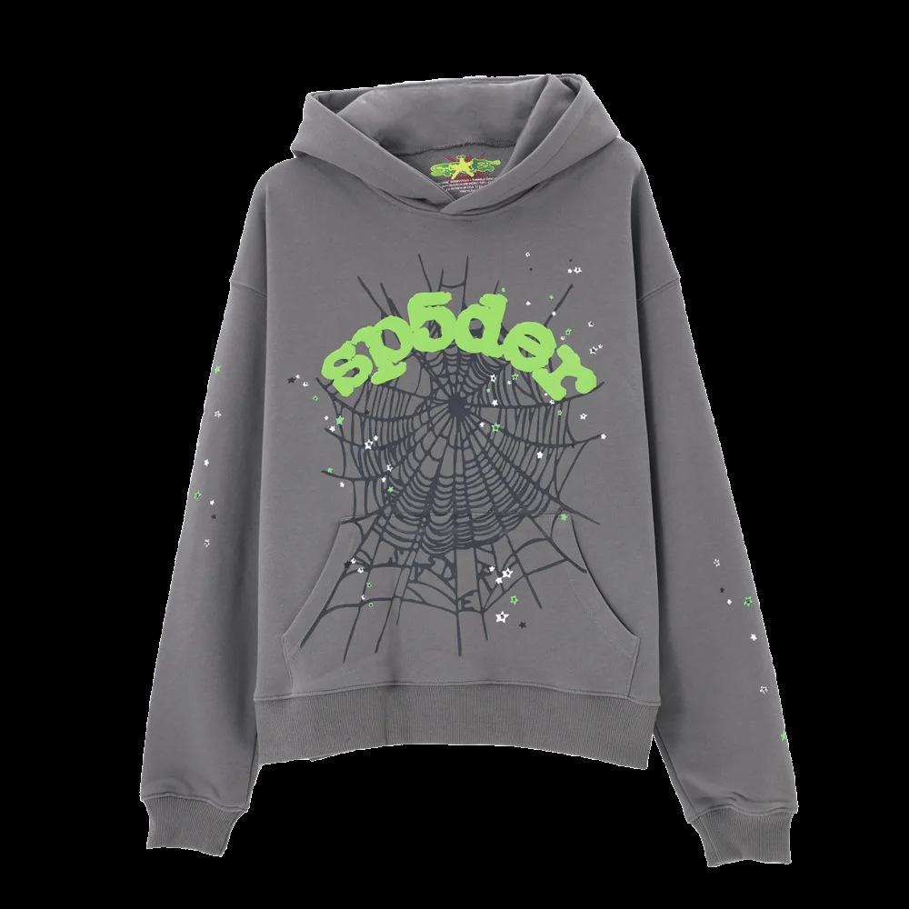 American SP5DER Spider Web Hoodie & Young Thub Trousers Sports Set for Men & Women