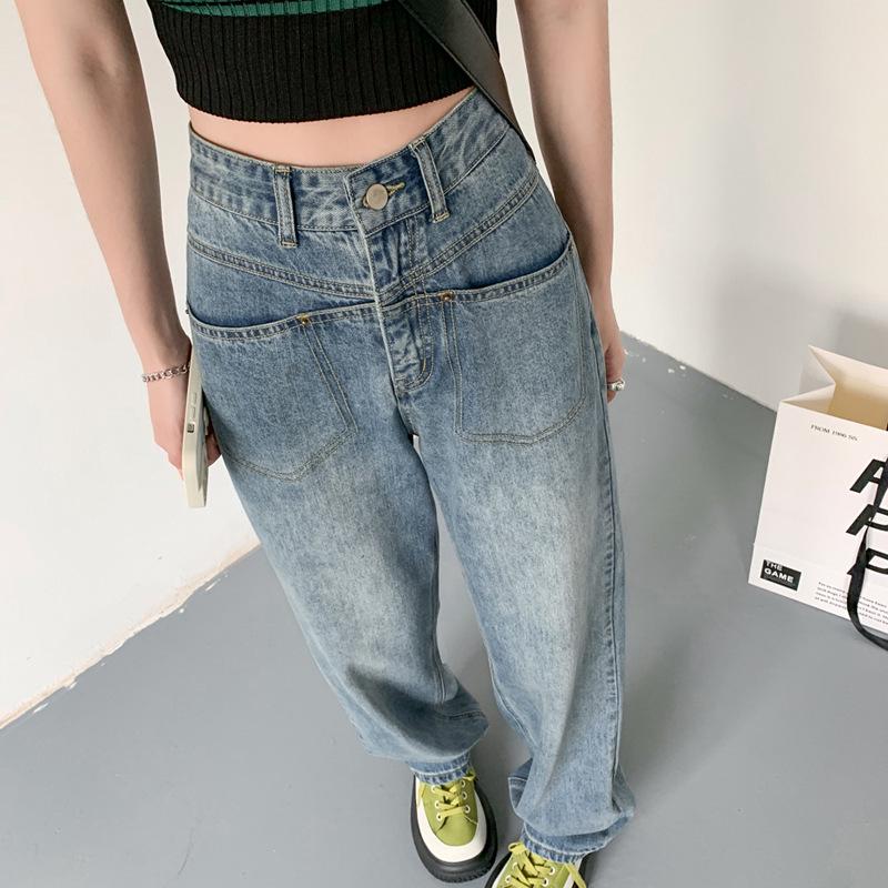 Women's 2025 Retro Wide-Leg Floor-Length Jeans - Summer Slimming Small Size