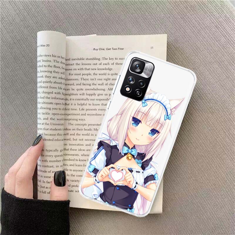 Vanilla Nekopara Anime Phone Case For Xiaomi Poco X4 F4 GT X3 NFC X5 X6 X7 Pro 5G M5 M5S M3 F5 Mi F6 F3 F2 F1 Cover Coque Fundas