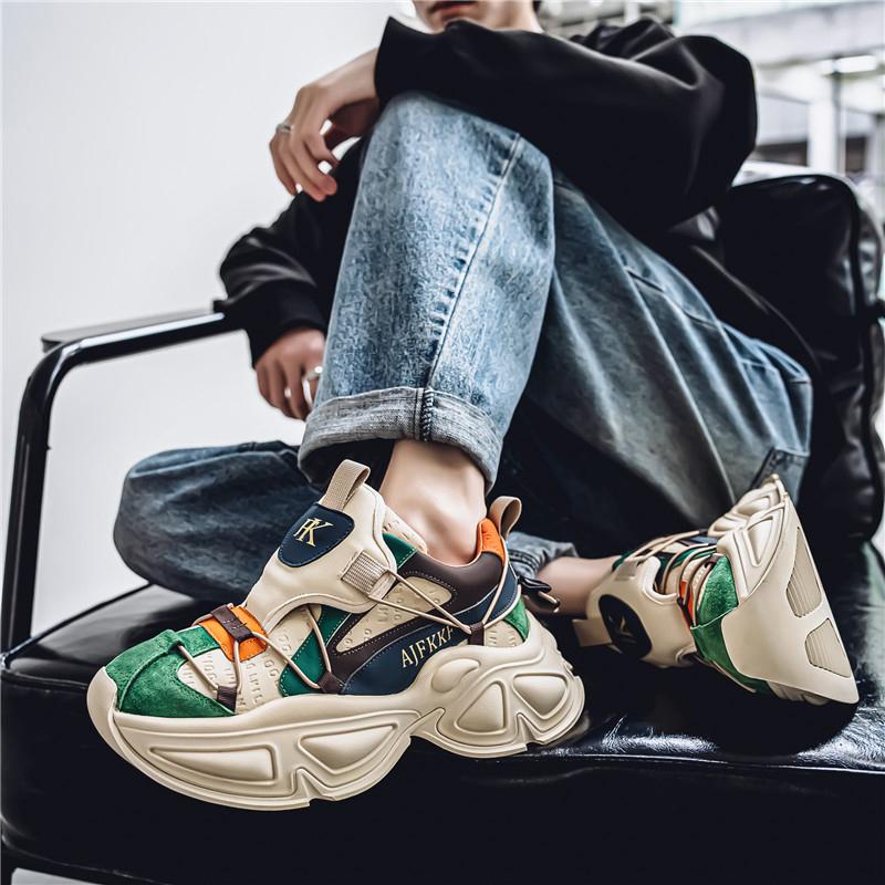 Men's Trend Clunky Sneaker Outdoor Non Slip Breathable Casual Running Sport Shoes Comfortable Work Shoes