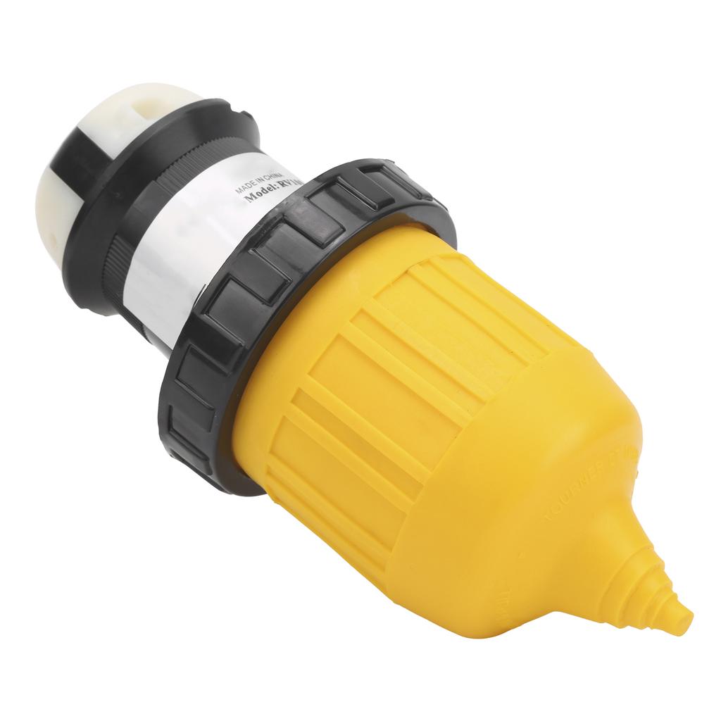 RV Cord Connector Locking Plug W/Cover Ring Power Socket 30Amp 125V for Caravan Trailer