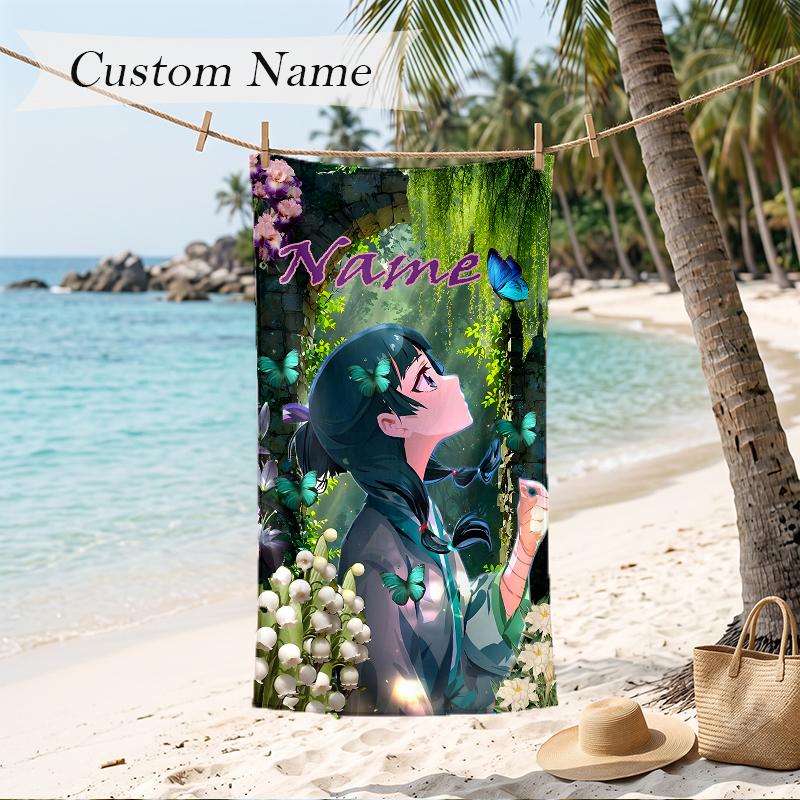 Die Apotheker-Tagebücher Strandtuch mit individuellem Namen, personalisiertes weiches Handtuch für Schwimmen, Strand, Reisen