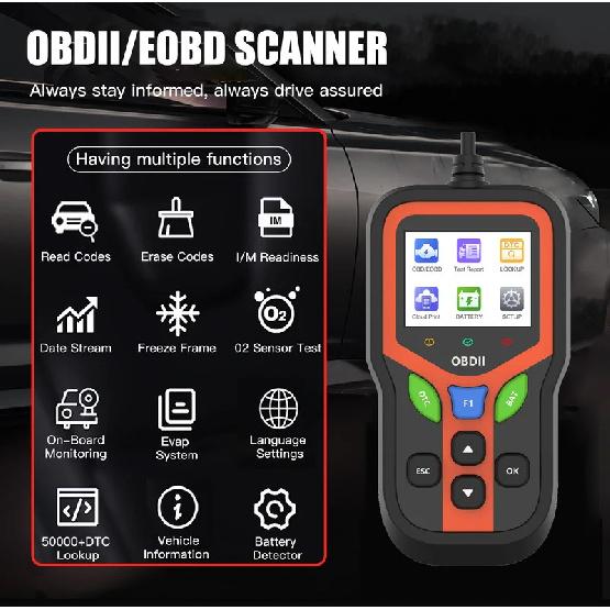 

OBD2 Ultra Car Scanner obdii Diagnostic Tool for Cars & Trucks Universal Fitment obd 2 Supports 9 Protocols чёрный