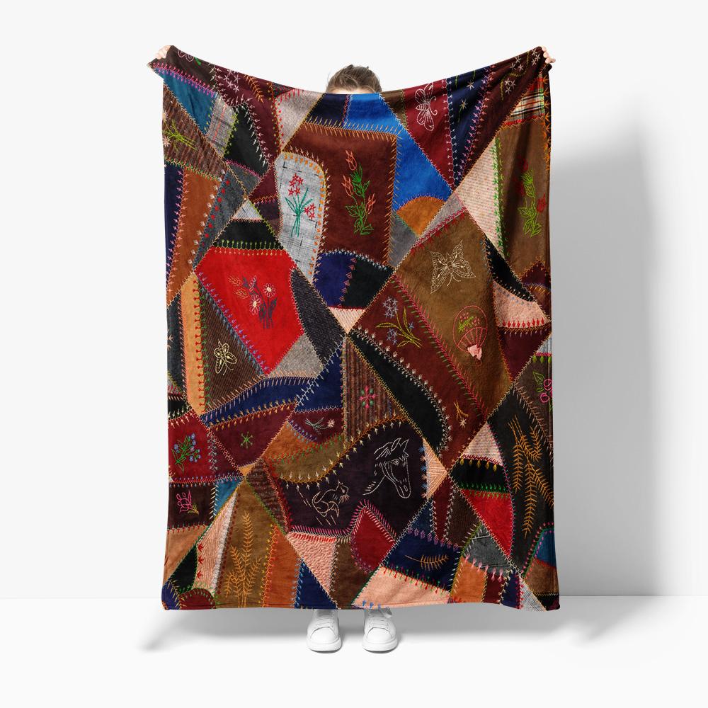 Patchwork Quilt Blanket Vintage Ethnic Throw Sofa Bed Cover Decorative Bedspread Home Textile