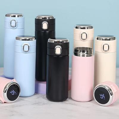 420ml Stainless Steel Temperature Display Intelligent Pea Insulation Cup Camping Smart Home Kitchen Thermos for Men and Women