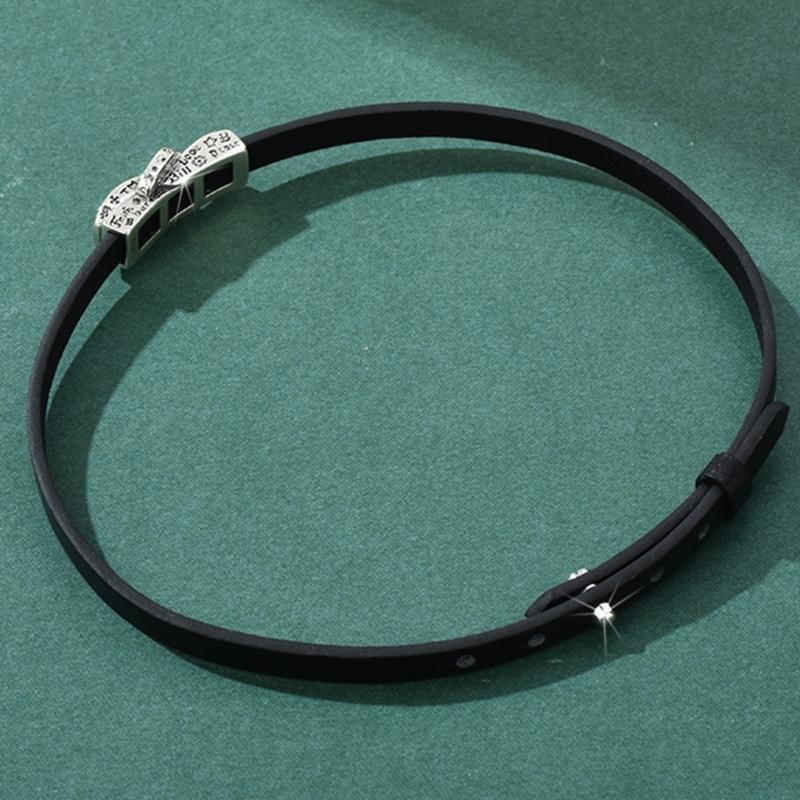 Gothic Collar Necklace Punk Rock Pu Leather Choker Collar Necklace for Women,Teens Girls,Individuality Neck Jewelry