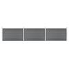 WPC Garden Fence Panel Set 526 X 106 Cm Grey