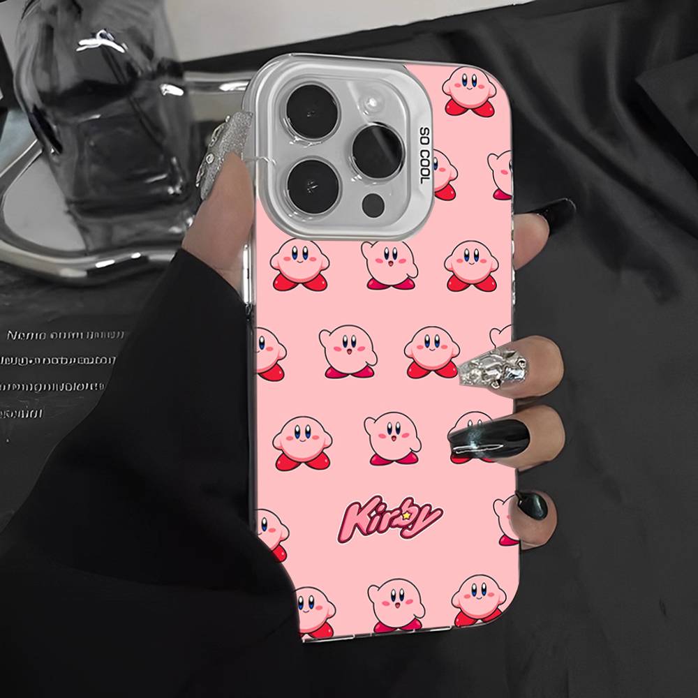Stars K-Kirby Clear Phone Case For IPhone 16 15 14 13 12 11 Pro Max 17 Plus Colorful Cover