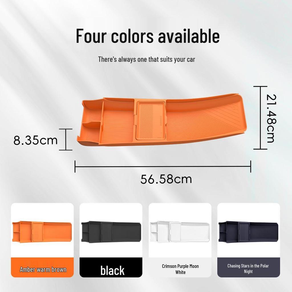 Compatible with Buick 26 Models LaCrosse L7: Double Layer Silicone Non-Slip Center Console Storage Organizer.