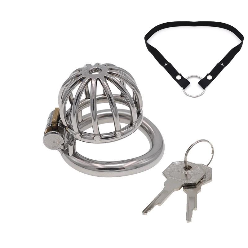Ultra Small Metal Chastity Lock CB6000s: Male BDSM Master-Slave Birdcage Pot Lid Head Training Tool.