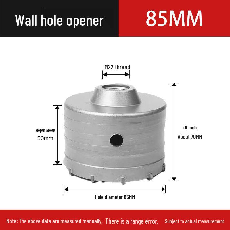 Electric Impact Drill Bit for Cement and Brick Walls - Dry Drilling Opener for Air Conditioner and Water Pipe Installations