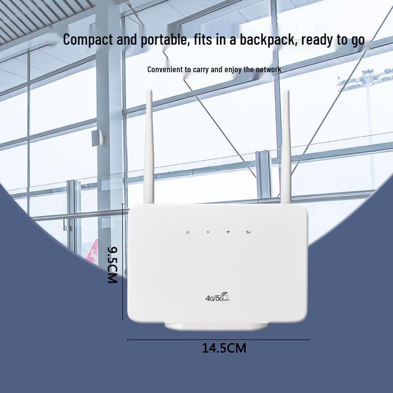 CP106 4G Portable WiFi Router with Card Slot, Connects Wireless to RJ45 for Home or Office.