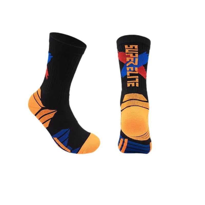 Herren Frühling und Herbst Professioneller Basketball Laufen Sport Schnelltrocknend Schweißabsorbierend Rutschfest Hohe Socken
