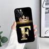 Initial E M J F K L H I Letter Phone Case for iPhone 11 15 16 Pro Max Case Coque 14 Plus 13 Pro 12 11 X XS 16 7 8 TPU Soft Cover