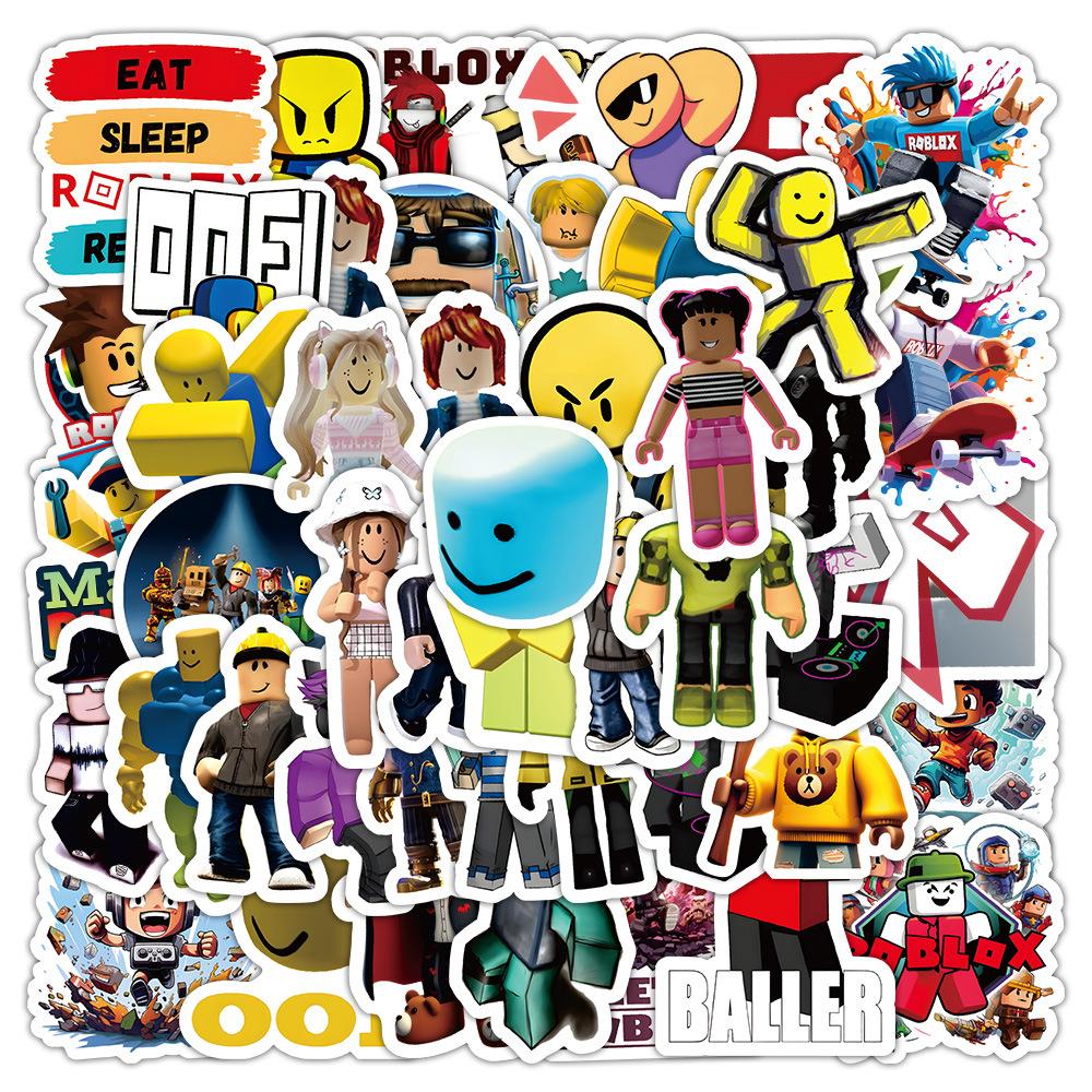 Roblox 60 Pcs Waterproof Virtual World Stickers Vinyl Decals For Kids Laptop Luggage Notebook Skateboard Water Bottle Decoration