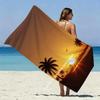 Vintage Palm Sunset Beach Towel Patterned Sunscreen And Windproof Suitable For Swimming Pool Camping Travel Blanket