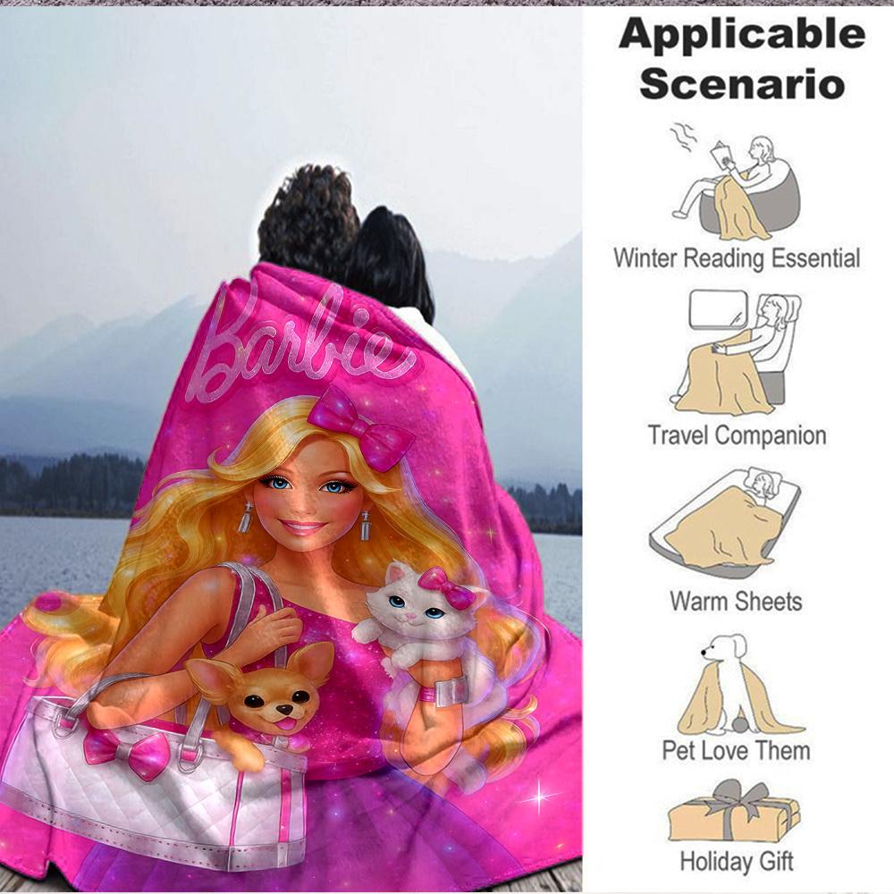 1 Peça Cobertor de Boneca Barbie Fibra de Poliéster, Conforto para Todas as Estações para Sofá, Cama, Escritório, Carro, Camping, Decoração de Casa e Presente Ideal, Conforto no Escritório
