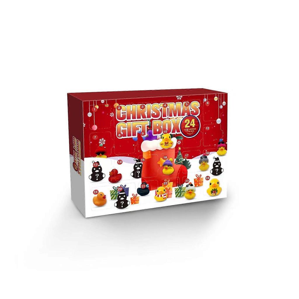 Hot Selling Christmas Advent Calendar Christmas Rubber Duck Toy Blind Box 24 Grid Creative Toys 1