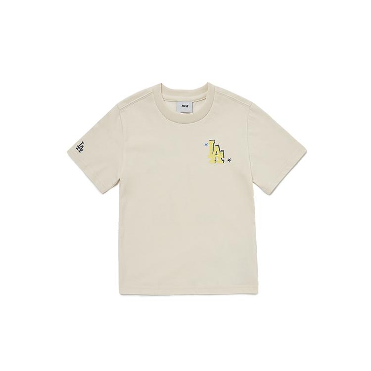 New MLB LIKE T Shirt Light Beige Kids' 7ATSL0123-07BGL