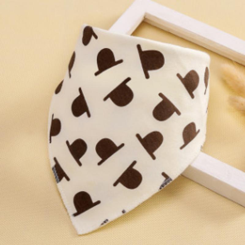Baby Bibs Triangle Double Cotton Bibs Cartoon Print Saliva Towel Baby Boys Girls Feeding Apron Cotton Bandana Bibs Burp Cloths