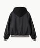 Lundy Tone Corduroy Varsity Jacket - Black