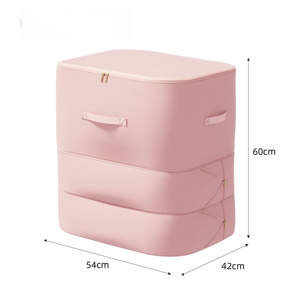 Space Saving Compression Storage Tote Bag Heavy Duty Multipurpose Rectangle Fabric Organizer for Comforters Clothes and Blankets