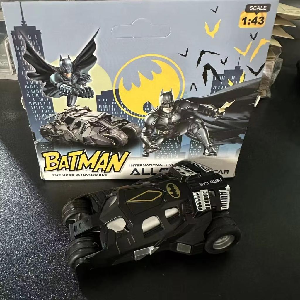 Batmobile Pull Back Alloy Sports Car The Dark Knight Racing Model Action Figures Toy Desktop Ornament Doll Collectible Gift